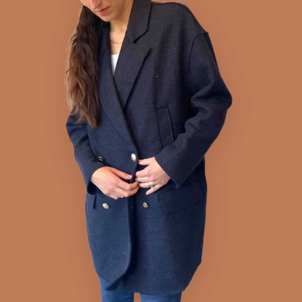 Zara Wool Blend Coat - Picture 2 of 11
